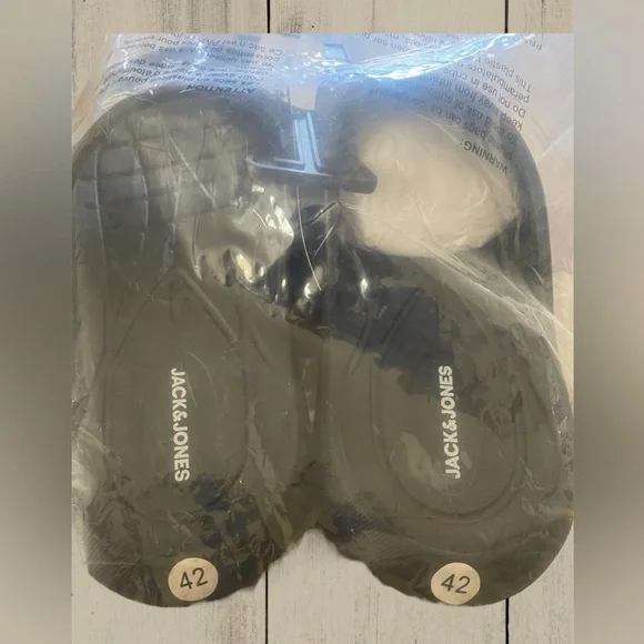 Jack & Jones Mens Slide Black Size US 9 / EU 42 Anthracite NWT - Picture 7 of 8